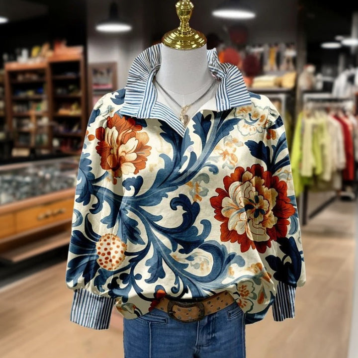 Lucy | Vintage Floral Print Blouse