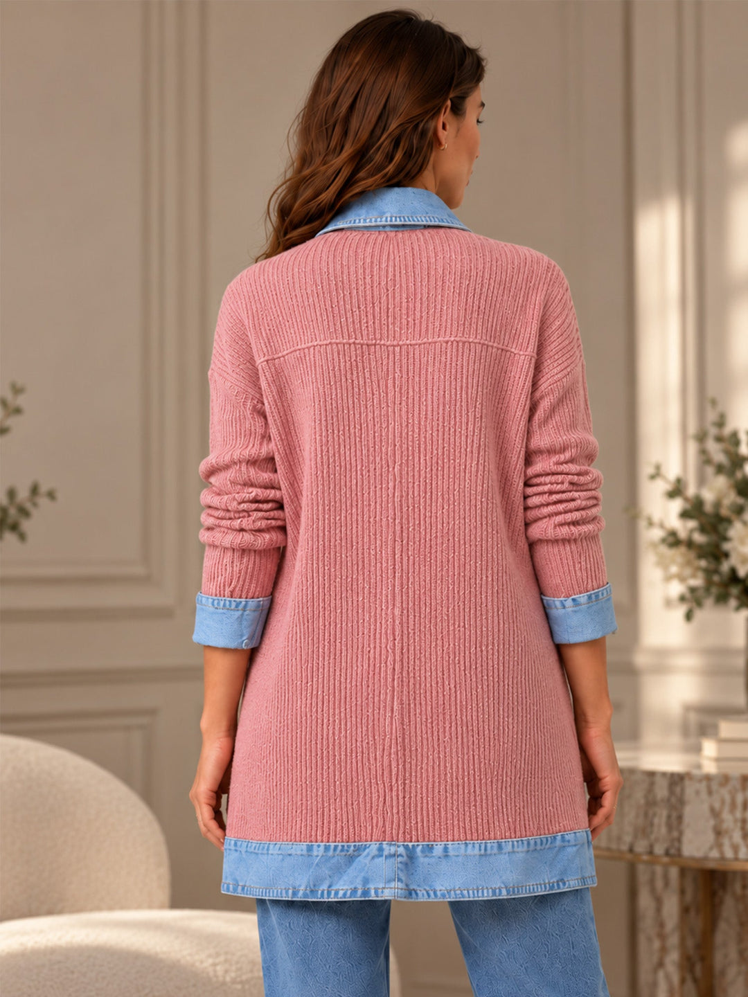 Amy | Elegant women's ribbed coat
