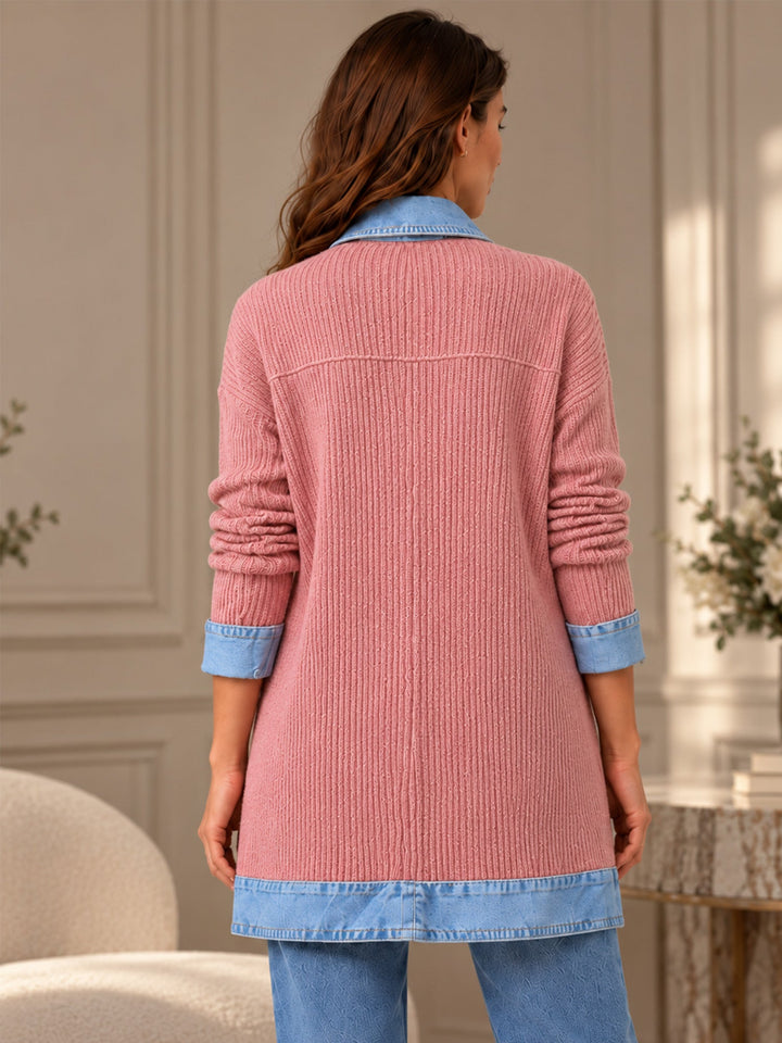 Amy | Elegant women's ribbed coat