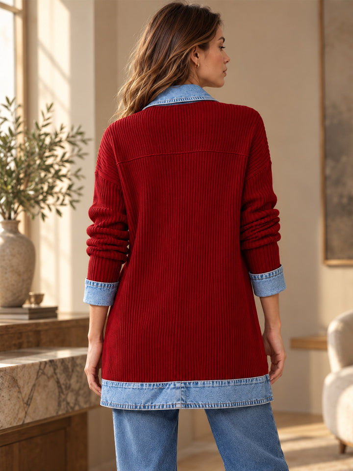 Amy | Elegant women's ribbed coat