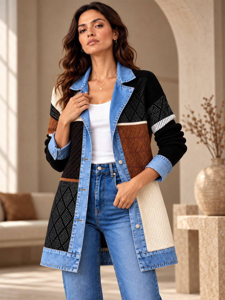 Amy | Elegant women's ribbed coat