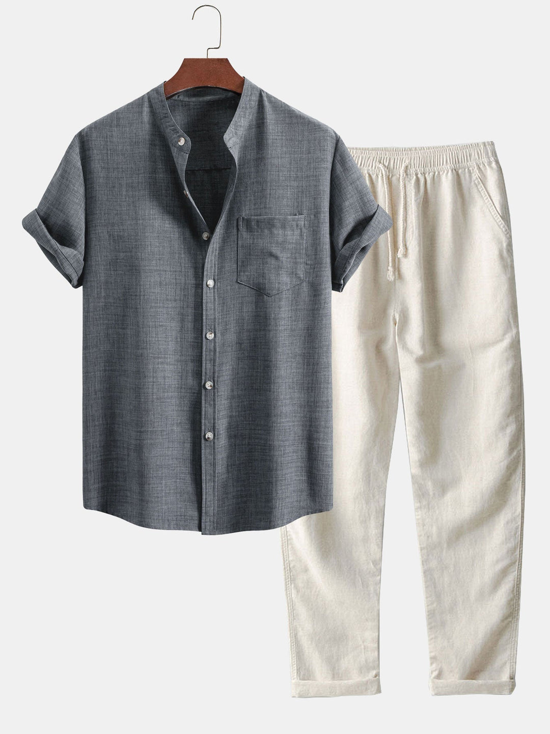 Diego | Camicia a maniche corte e pantaloni di lino