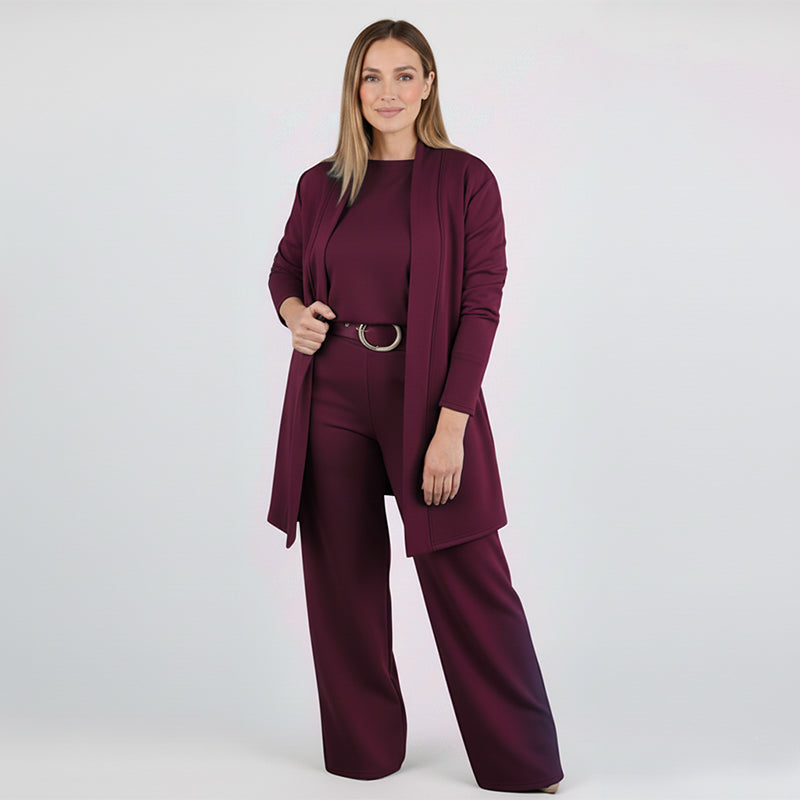 Valeria |  3-piece set including long cardigan, top and pants💞