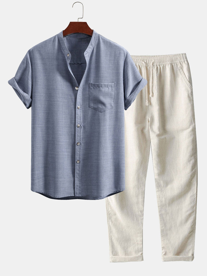 Diego | Camicia a maniche corte e pantaloni di lino