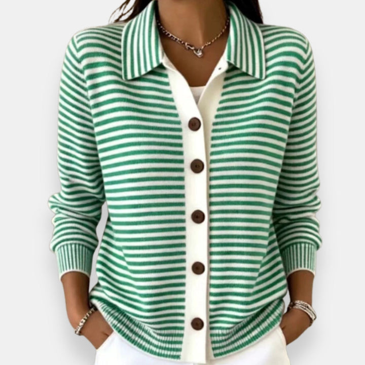 Amara |  Striped Button Cardigan