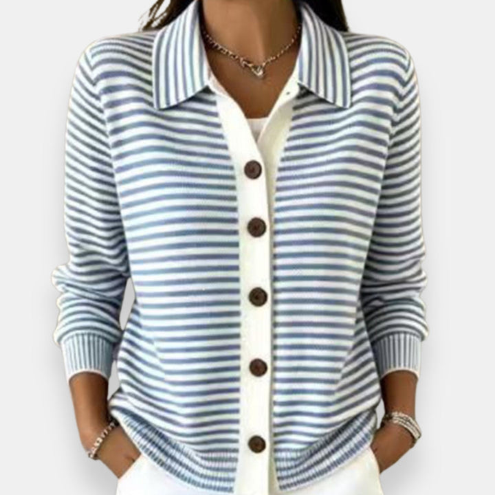 Amara |  Striped Button Cardigan