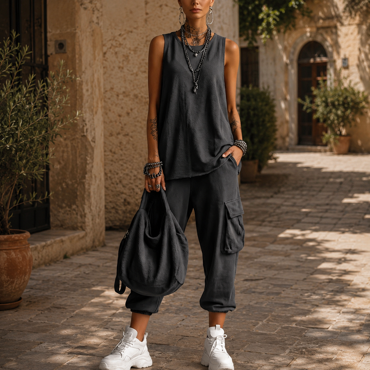 Martina | Completo Casual Morbido con Tasche