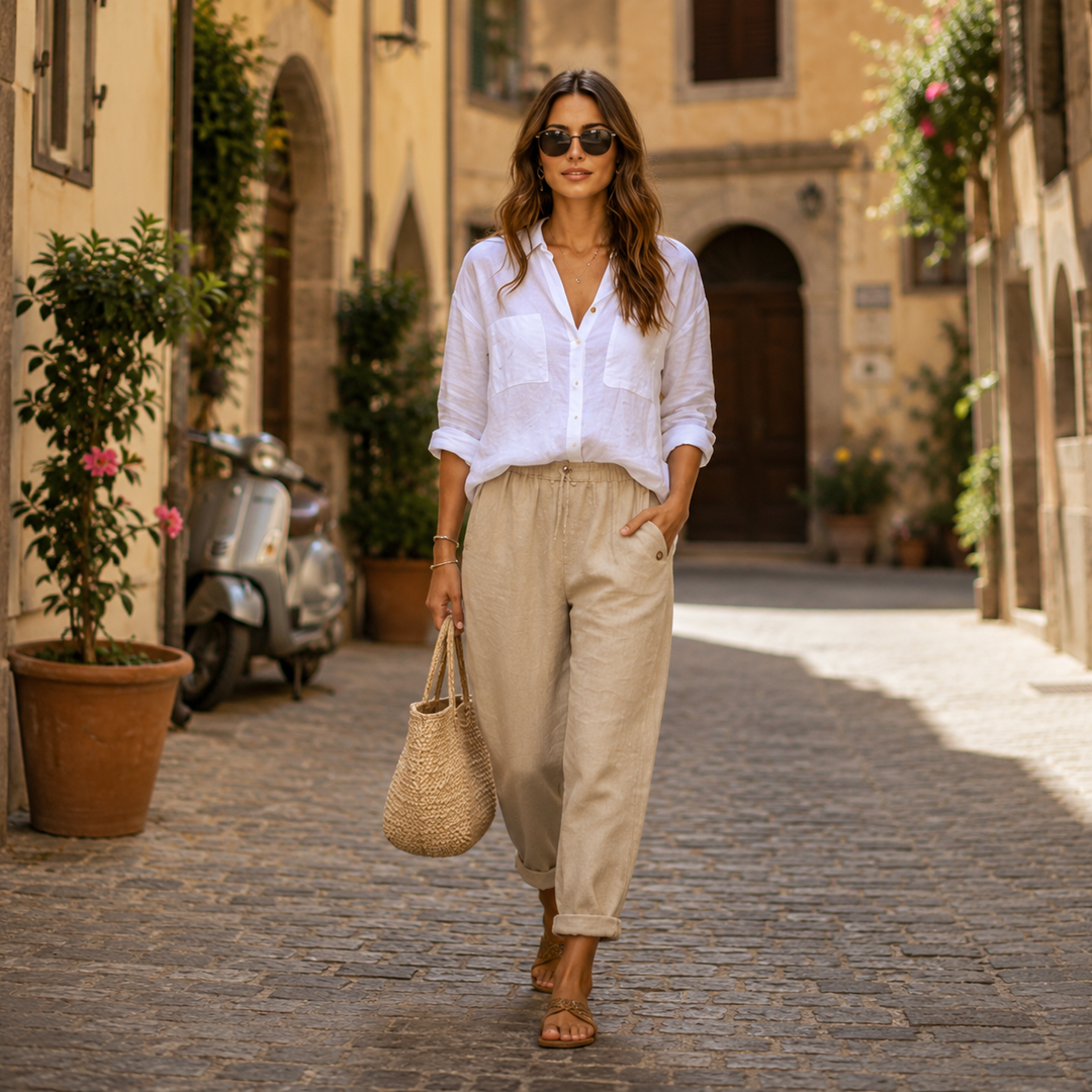 Martina | Pantaloni di Lino Leggeri