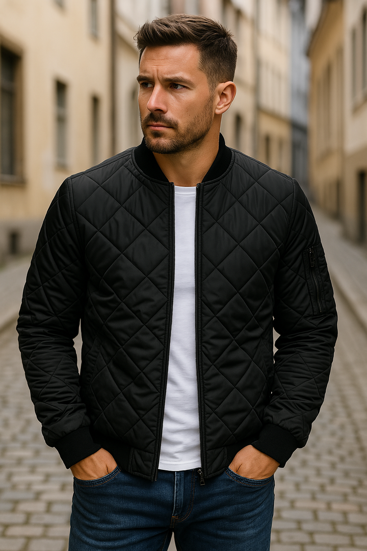 Lapo | Diamond-pattern cotton jacket