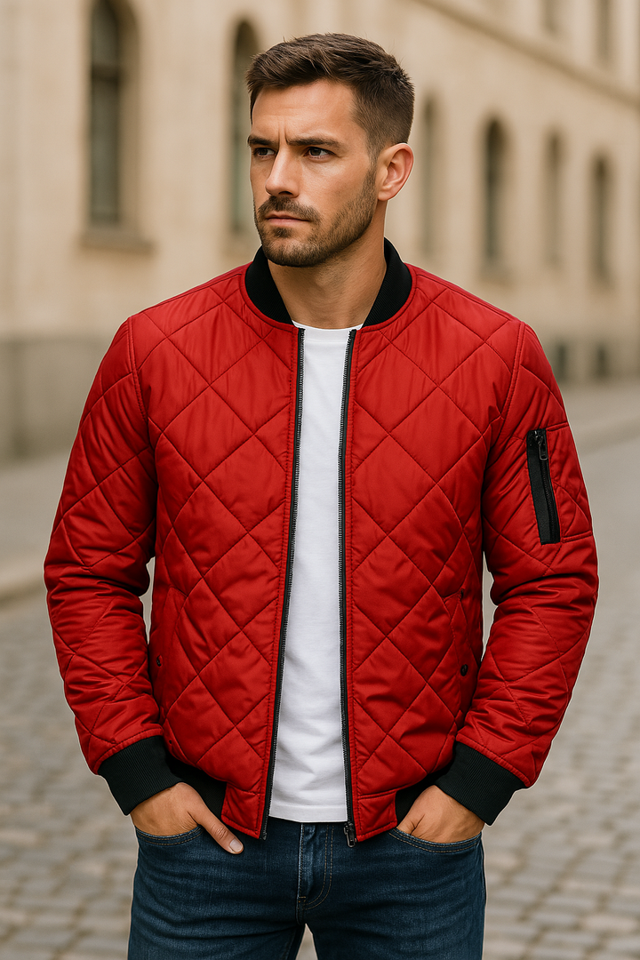 Lapo | Diamond-pattern cotton jacket