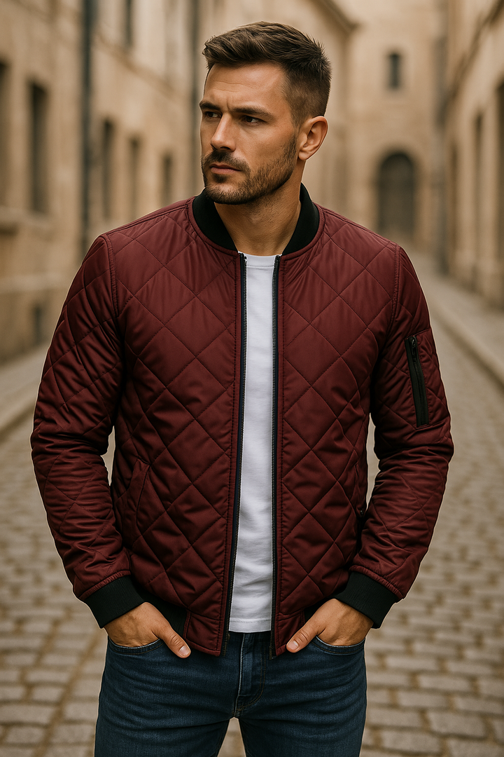 Lapo | Diamond-pattern cotton jacket