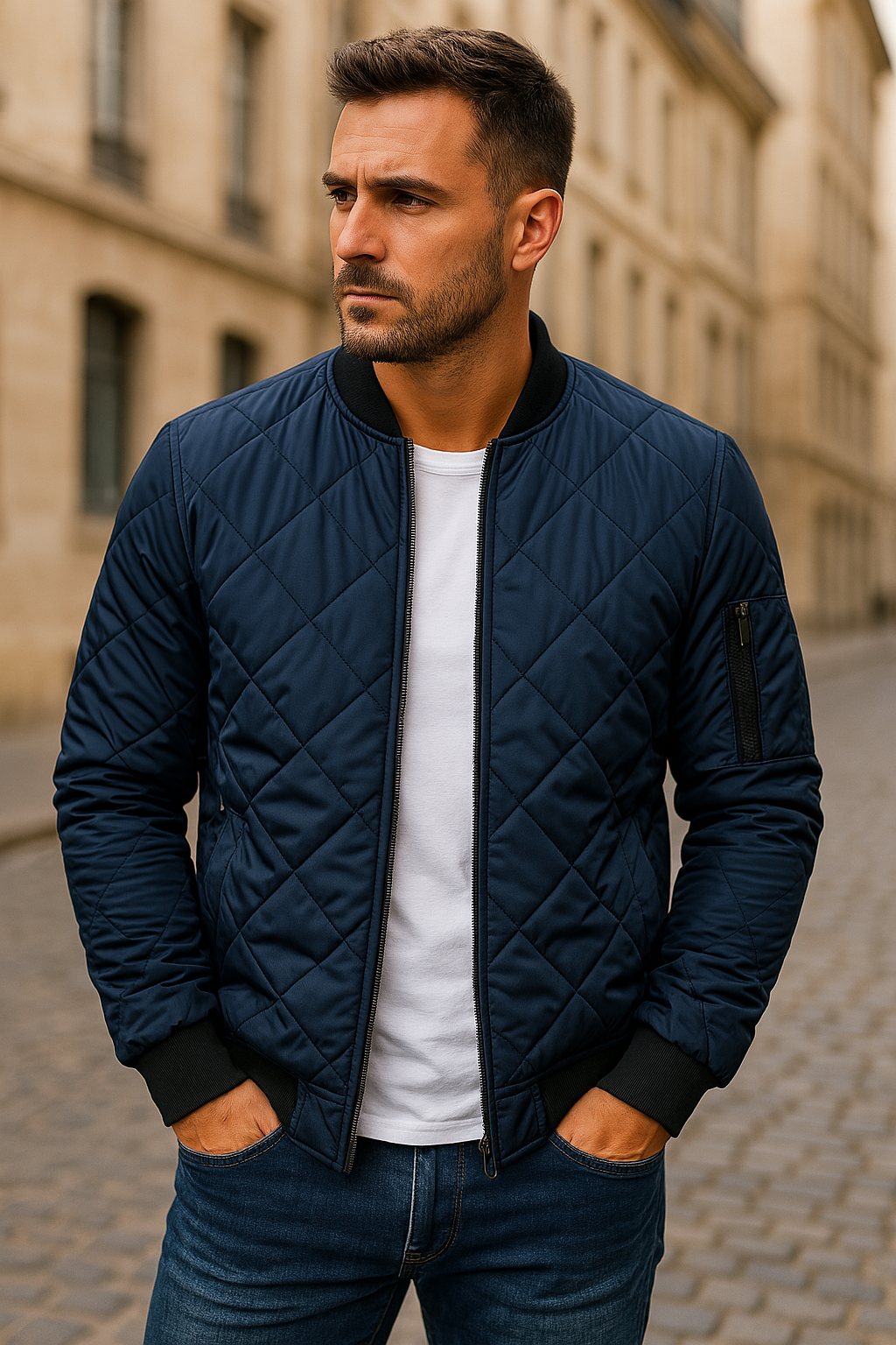 Lapo | Diamond-pattern cotton jacket