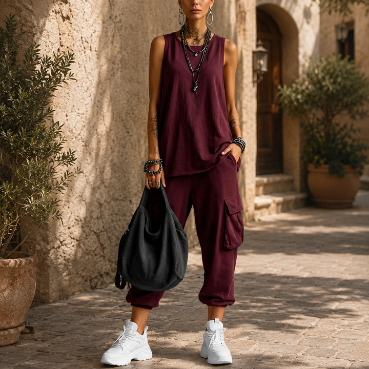Martina | Completo Casual Morbido con Tasche