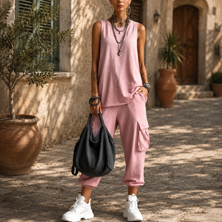 Martina | Completo Casual Morbido con Tasche