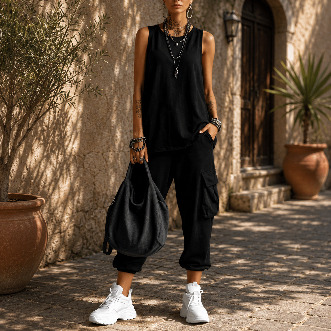 Martina | Completo Casual Morbido con Tasche