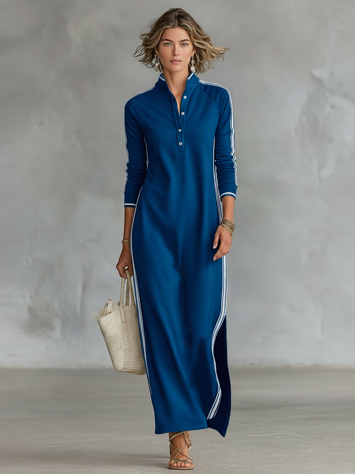 Alana | Minimalist Button-Down Maxi Dress