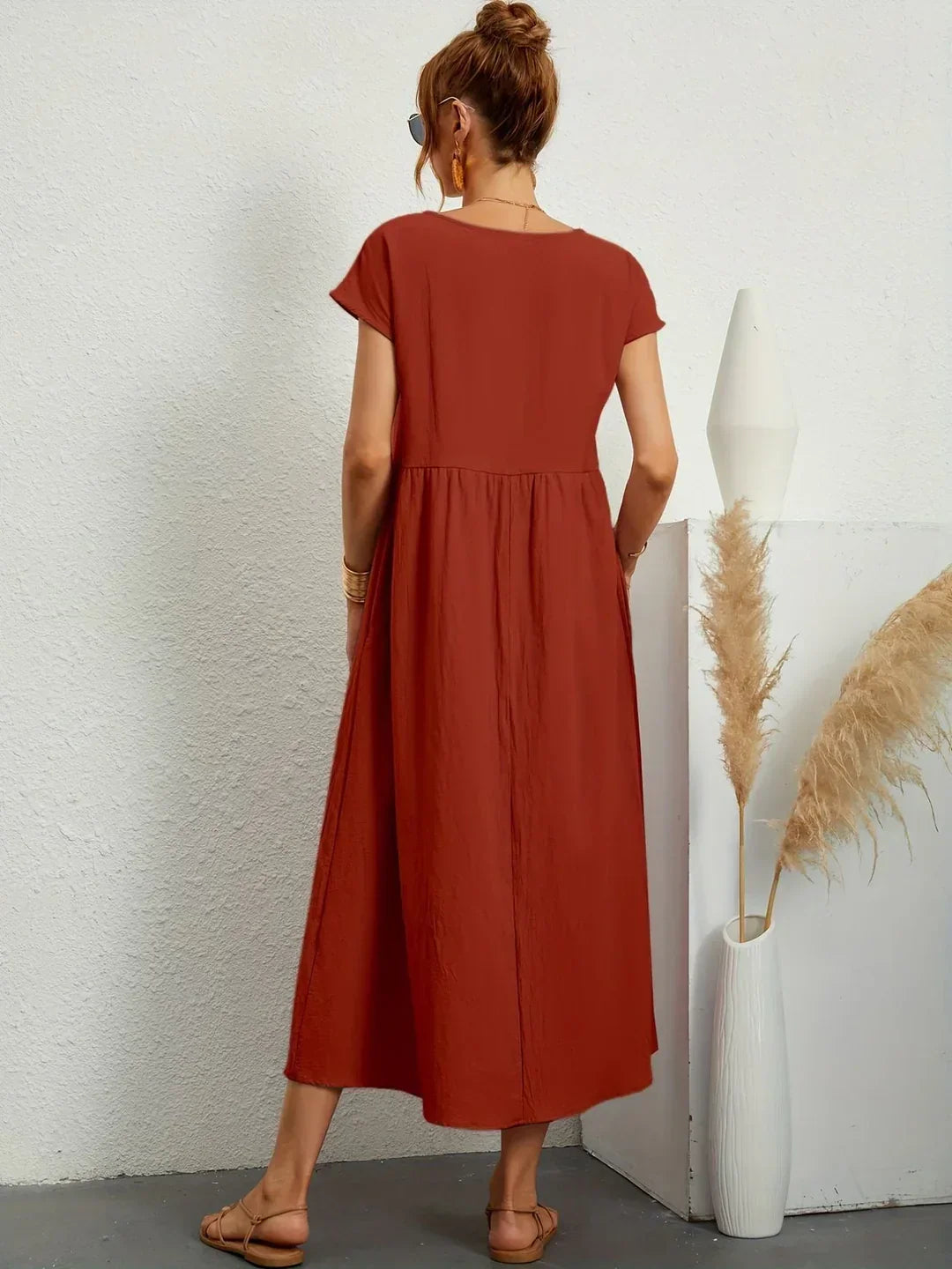 Loretta | Lightweight Soft Cotton Dress with Pockets