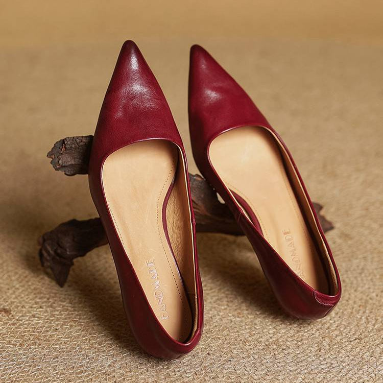 Alyssa | Leather Heels