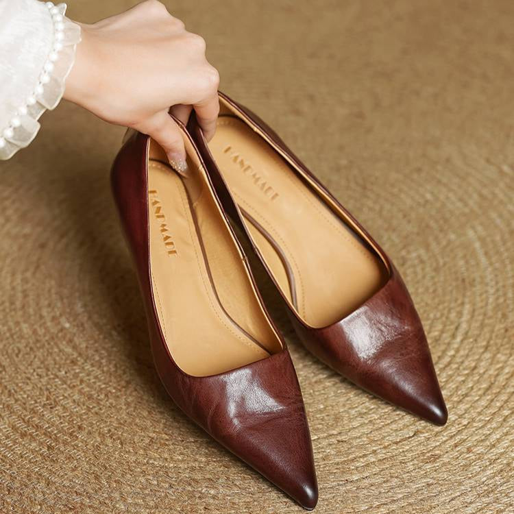 Alyssa | Leather Heels