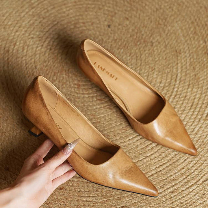 Alyssa | Leather Heels
