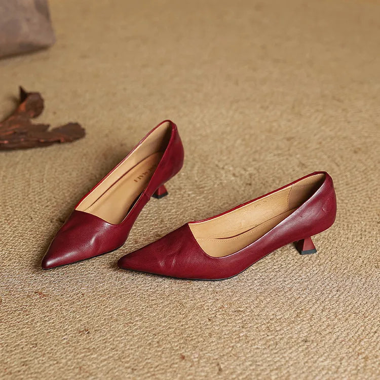 Alyssa | Leather Heels