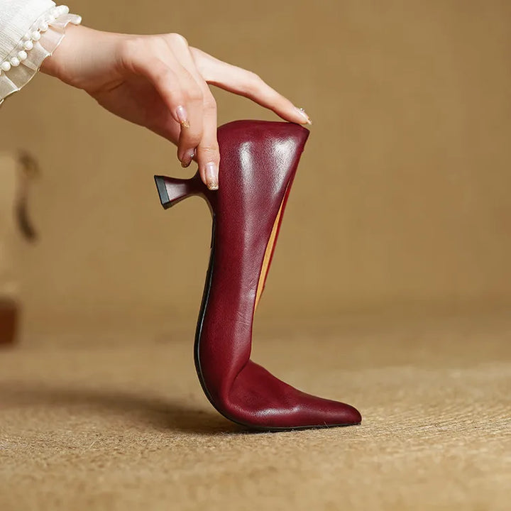 Alyssa | Leather Heels