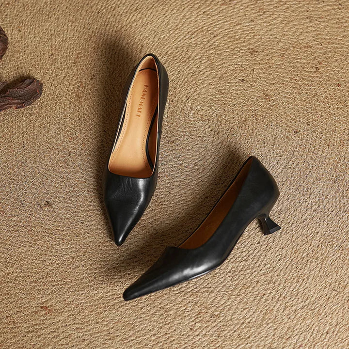 Alyssa | Leather Heels