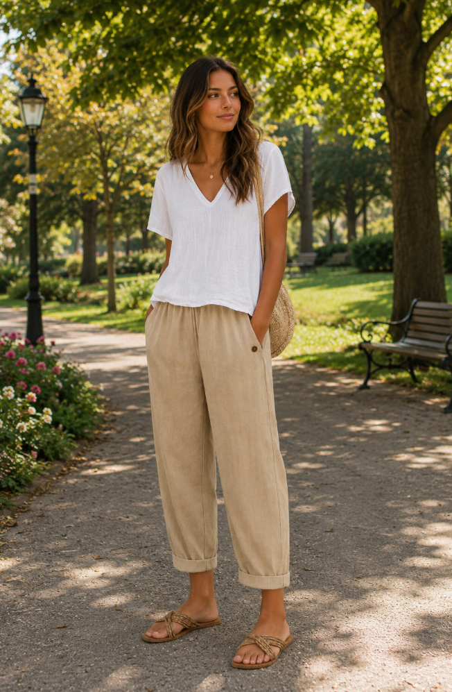Martina | Pantaloni di Lino Leggeri