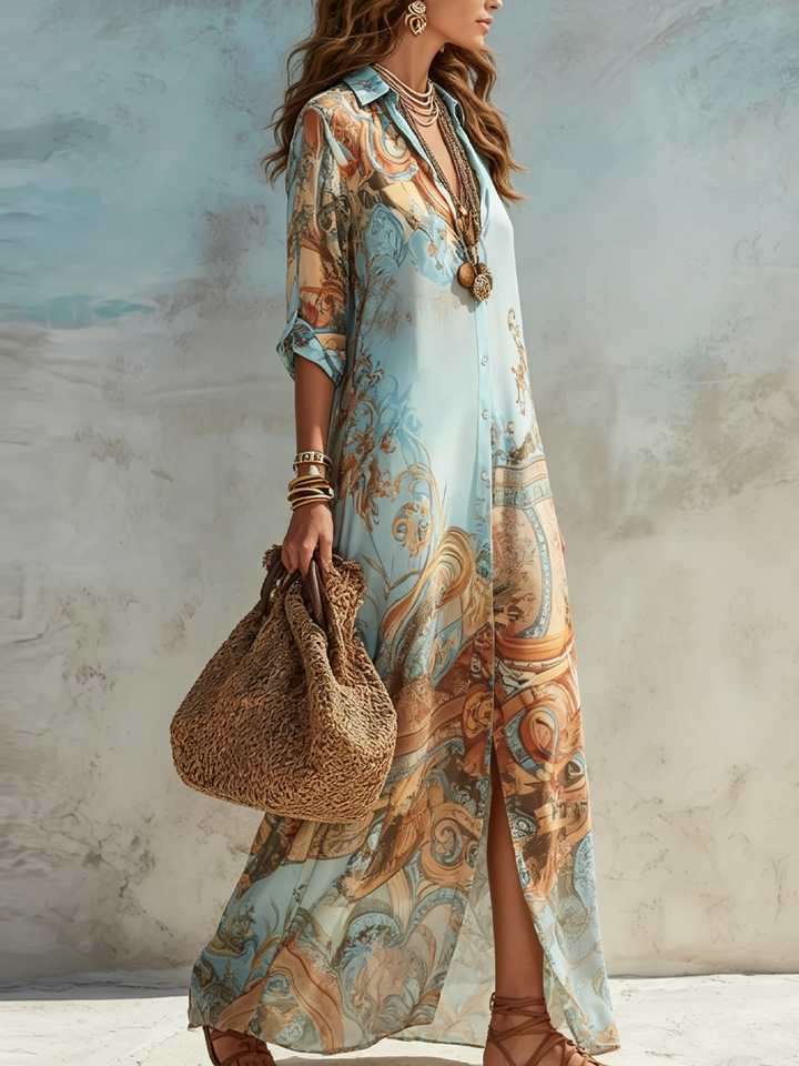 Valentina | Abito Chemisier Mediterraneo