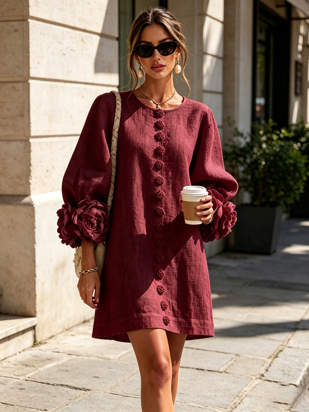 Simona |  Button-Down Mini Dress