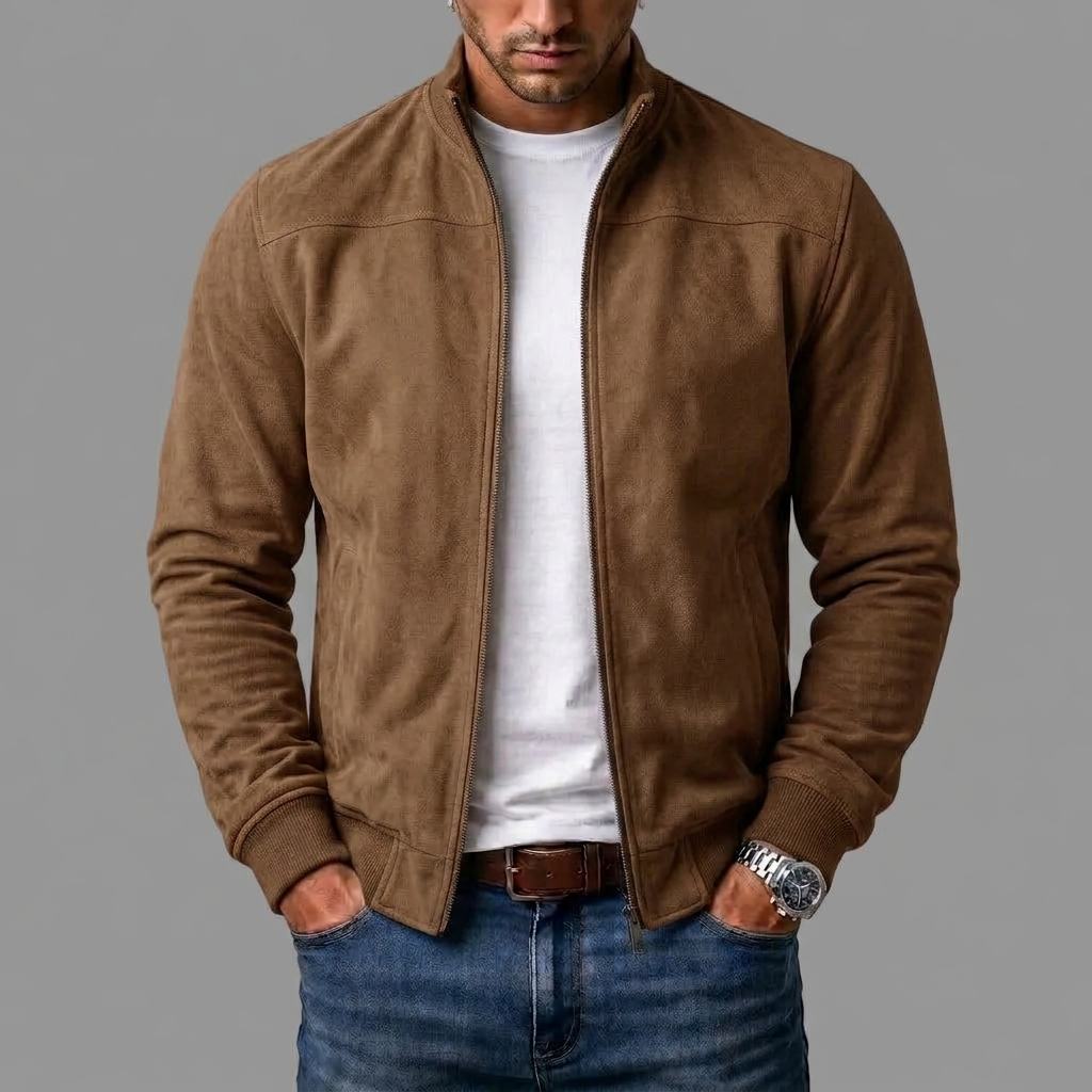porter | Suede bomber jacket