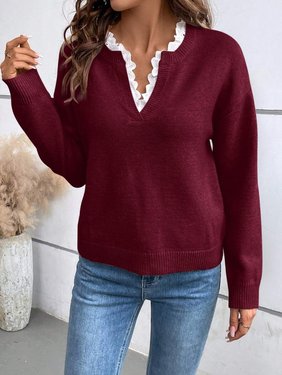 Serafina | Sadine Elegant V-Neck Sweater