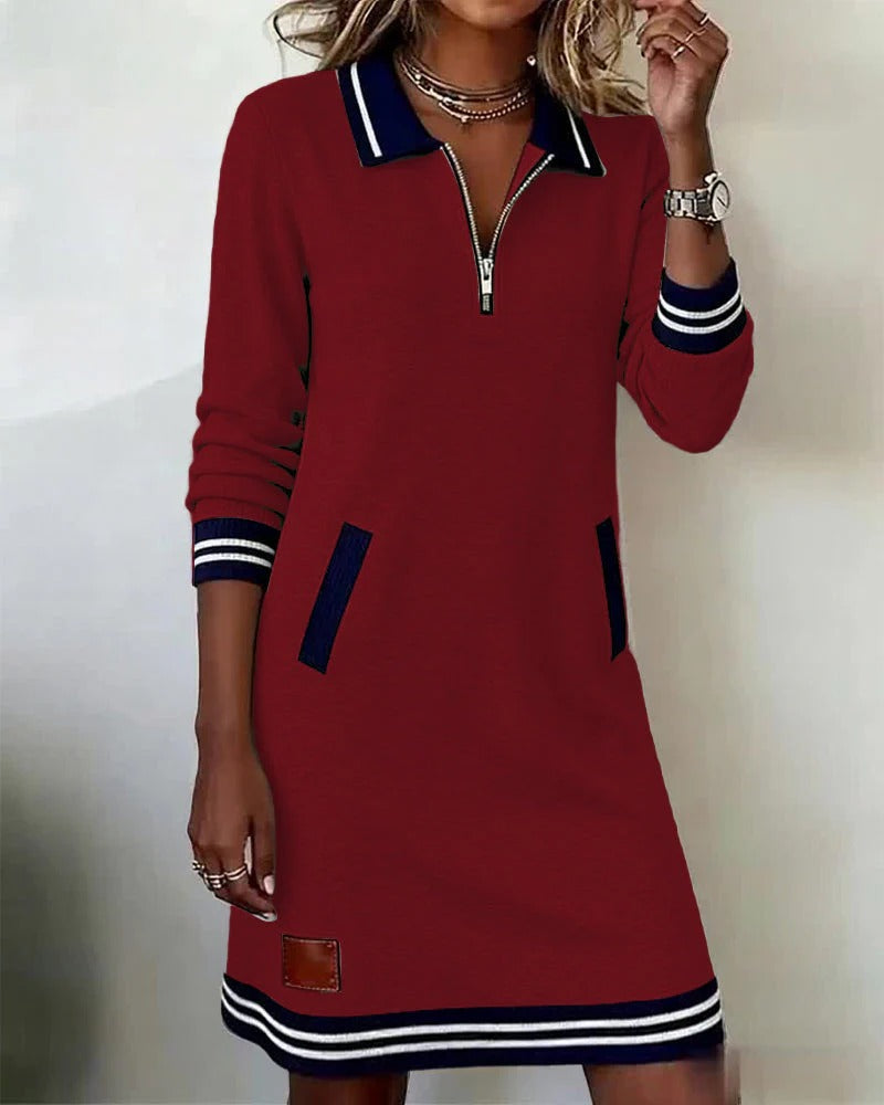 Renata | Chic Long-Sleeved Cotton Dress