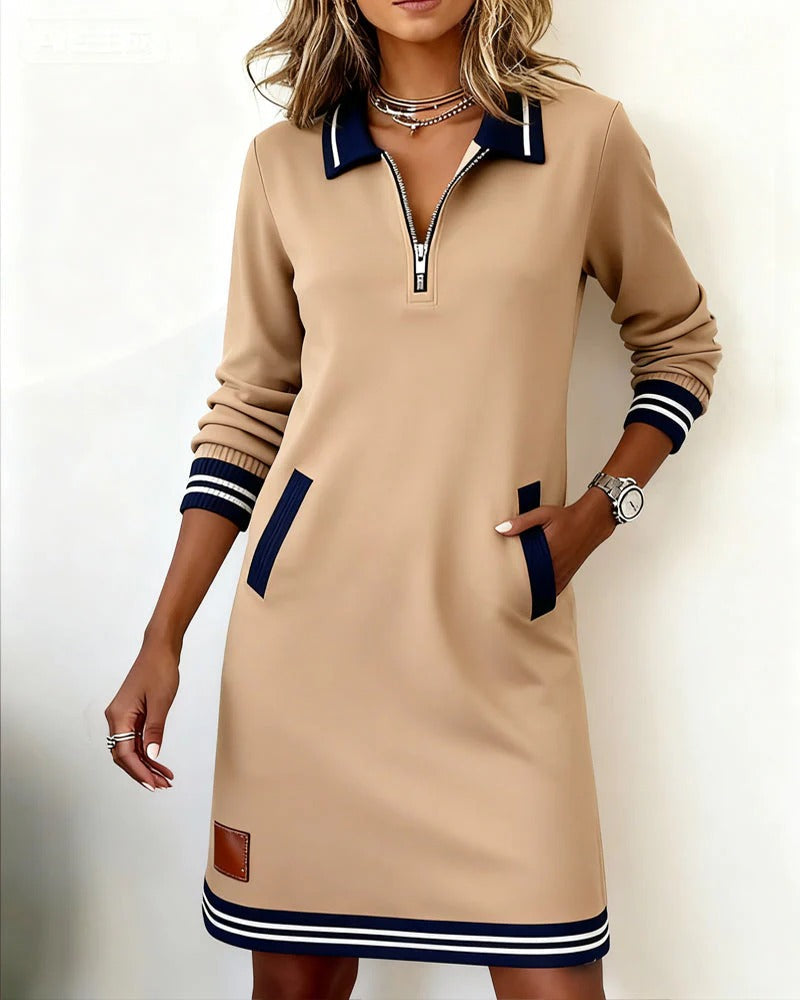 Renata | Chic Long-Sleeved Cotton Dress
