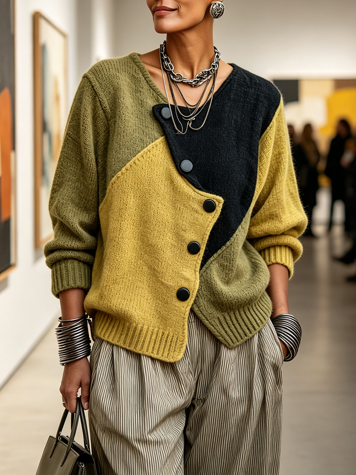 Heidi | Pull en maille color-block