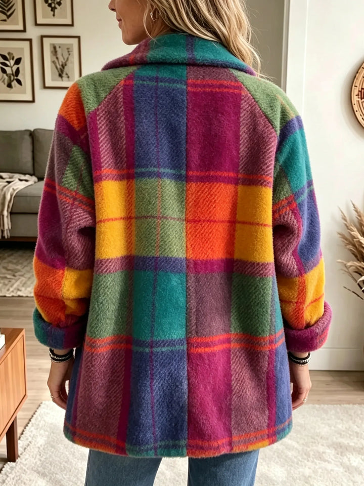 Hailey | Arka Multicolored Check Coat