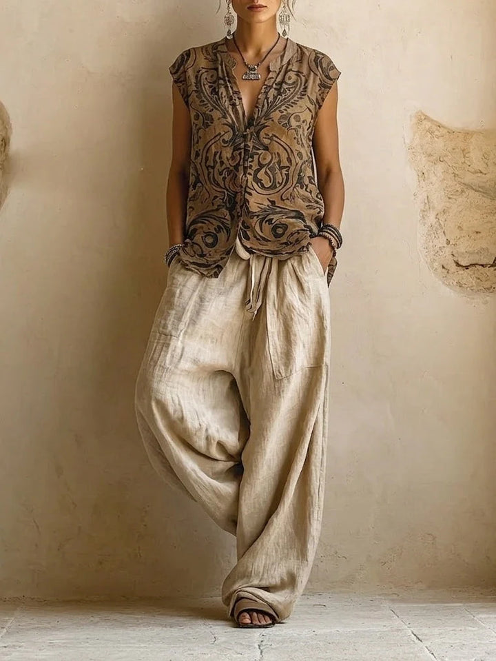Sara | Completo Bohemien Fluido Stratificato