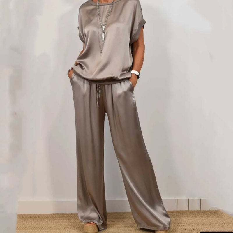 Zoe | Elegant Satin Two-Piece Set