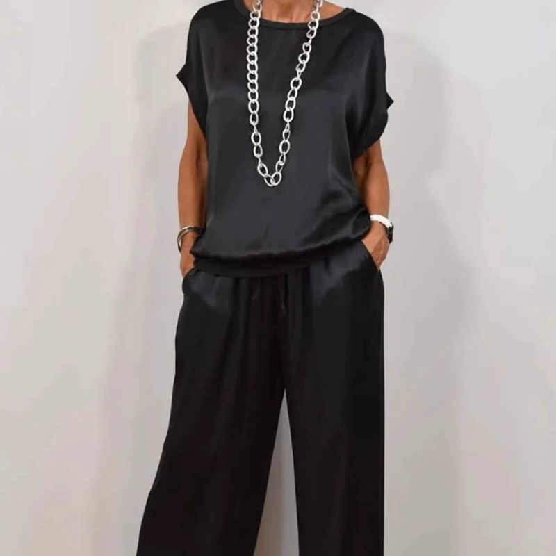 Zoe | Elegant Satin Two-Piece Set